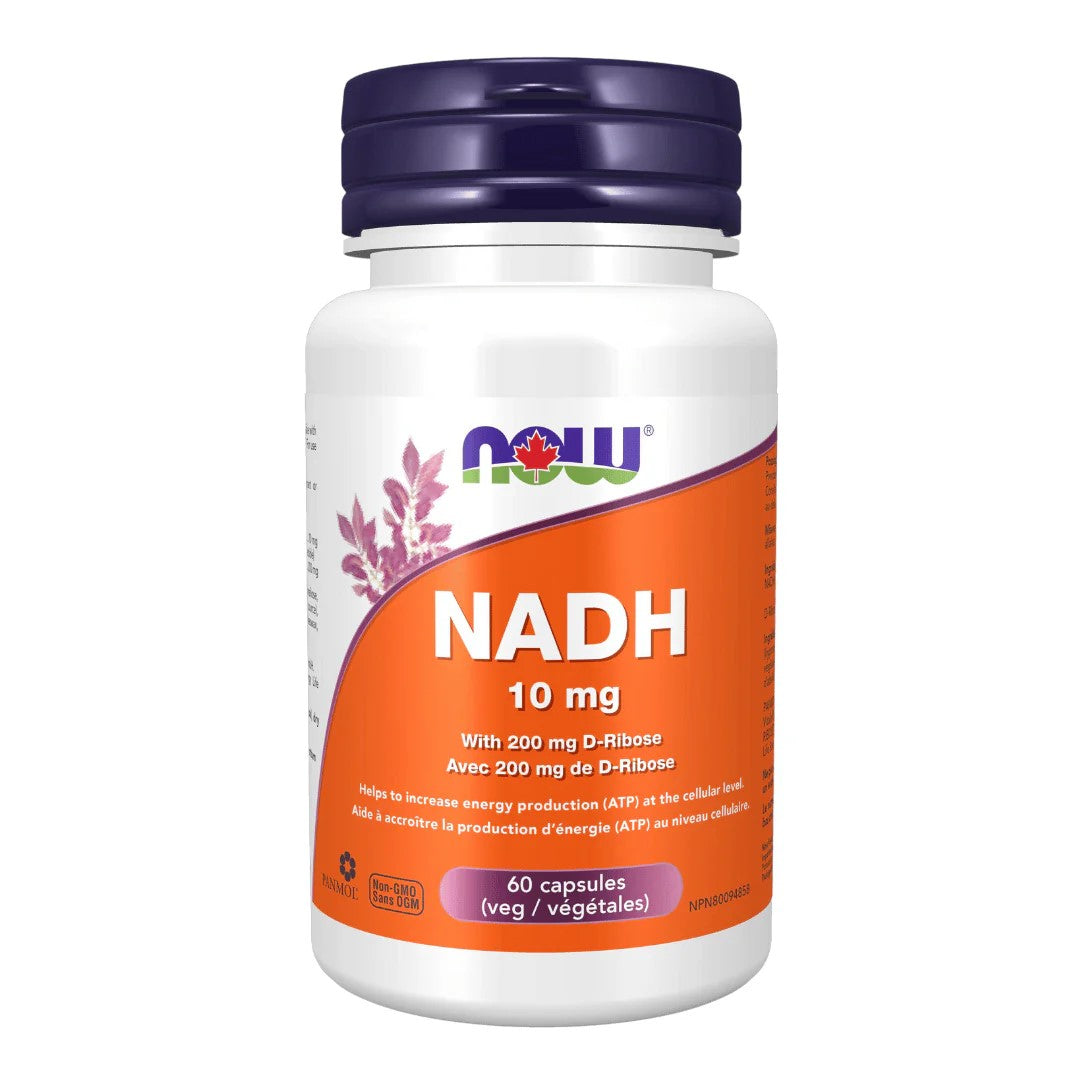 Now NADH 10mg + D-Ribose (60 VCaps)