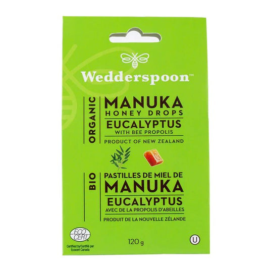 Organic Manuka Honey Drops Eucalyptus 120g